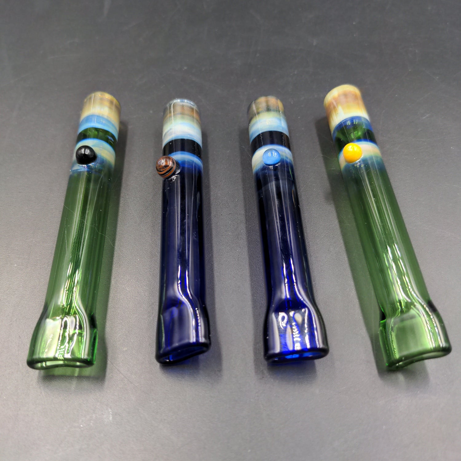 3.5" Flat Mouth Chillum - by LimboGlass-Avernic Smoke Shop