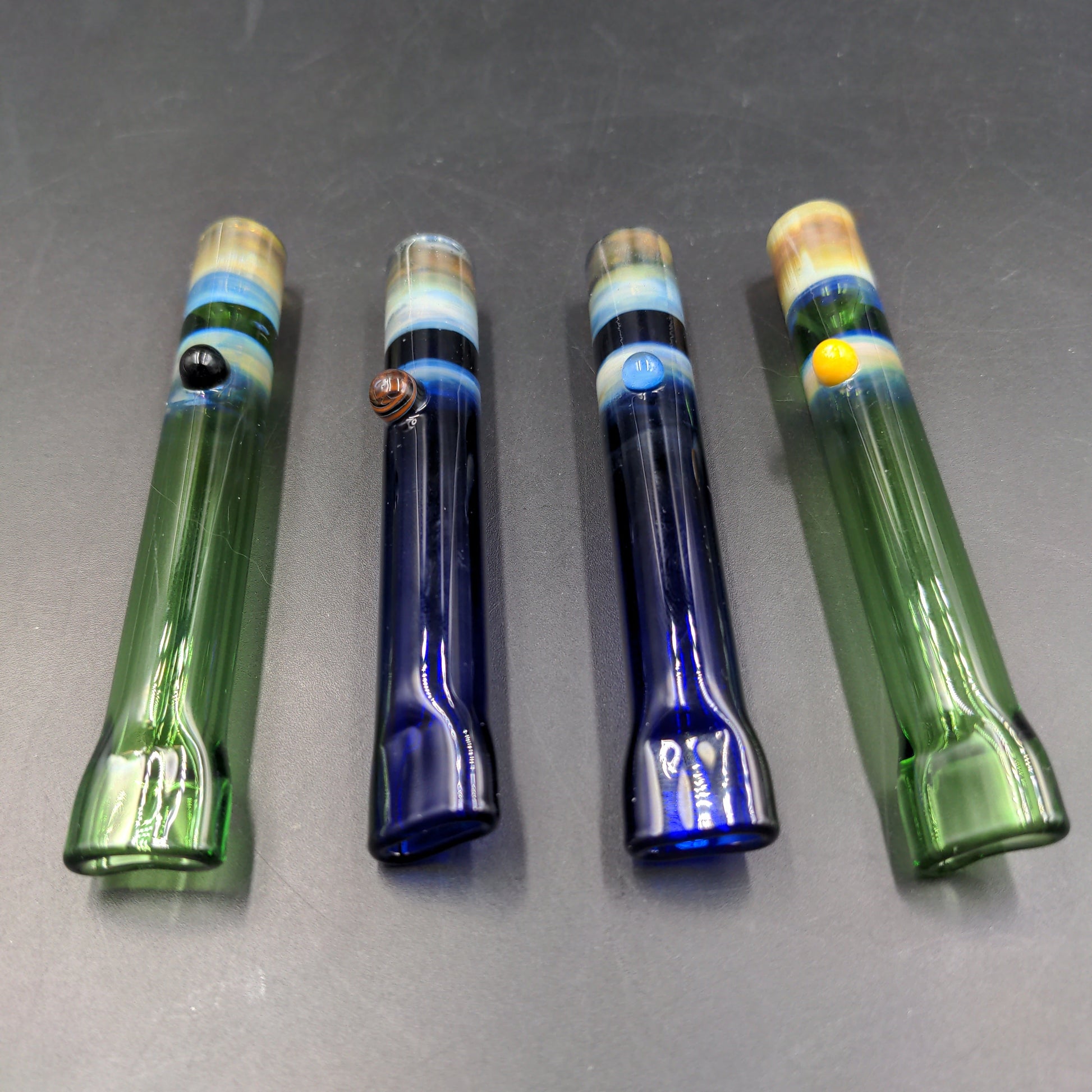 3.5" Flat Mouth Chillum - by LimboGlass-Avernic Smoke Shop