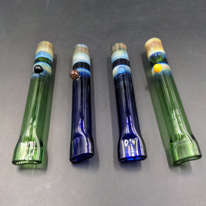 3.5" Flat Mouth Chillum - by LimboGlass-Avernic Smoke Shop