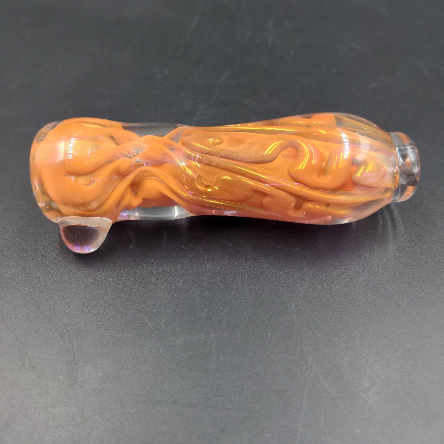 3.5" Thick Glass Silver/Gold Fumed Chillums - by LimboGlass - Meech Madness Smoke Shop