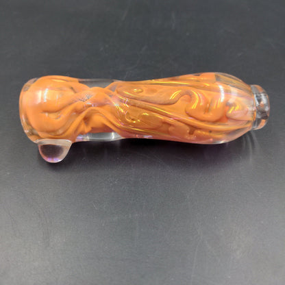 3.5" Thick Glass Silver/Gold Fumed Chillums - by LimboGlass - Meech Madness Smoke Shop