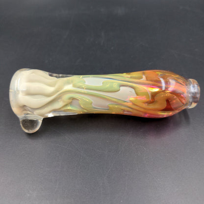 3.5" Thick Glass Silver/Gold Fumed Chillums - by LimboGlass - Avernic Smoke Shop