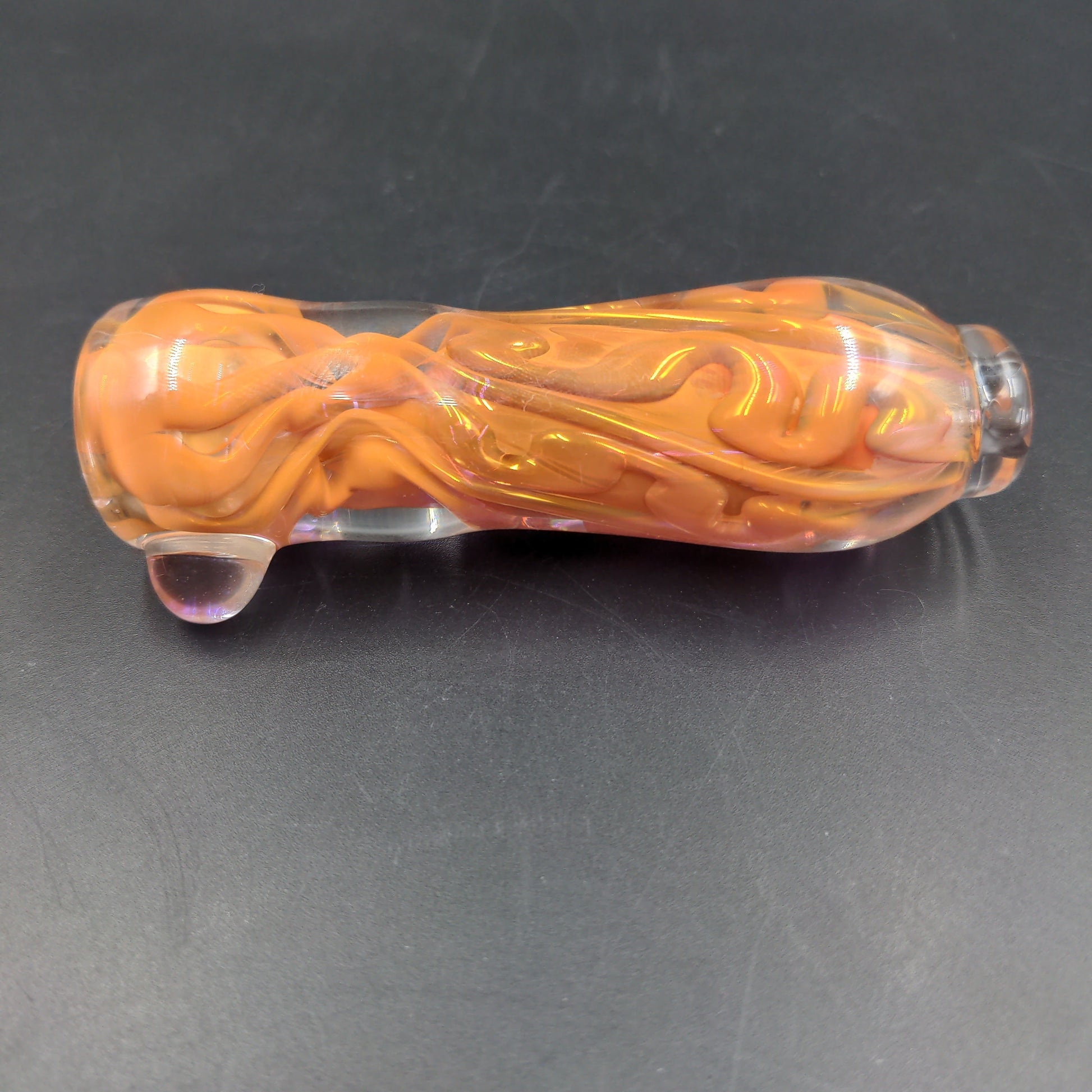 3.5" Thick Glass Silver/Gold Fumed Chillums - by LimboGlass - Avernic Smoke Shop