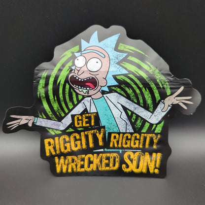 Top Bar 3.5g Riggity Wrecked Mylar Bags Die Cut - Meech Madness Smoke Shop