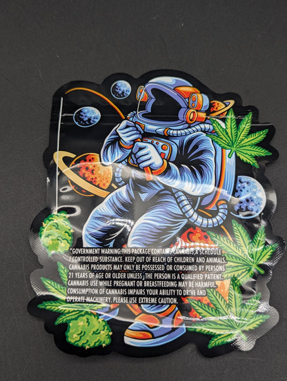 Bolsas de Mylar para marihuana con forma de astronauta espacial de 3,5 g