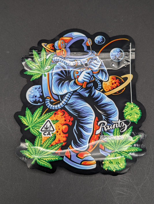 Bolsas de Mylar para marihuana con forma de astronauta espacial de 3,5 g