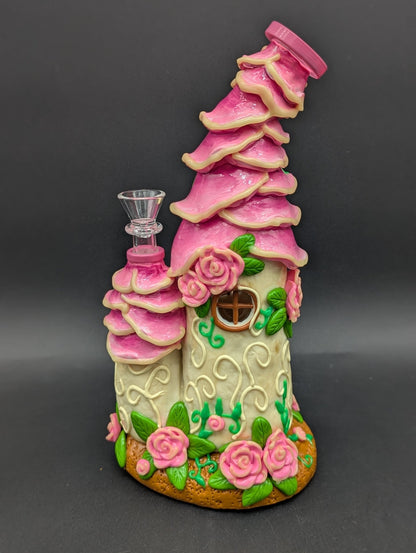 3D 10" Rose Petal House Water Pipe - Meech Madness Smoke Shop