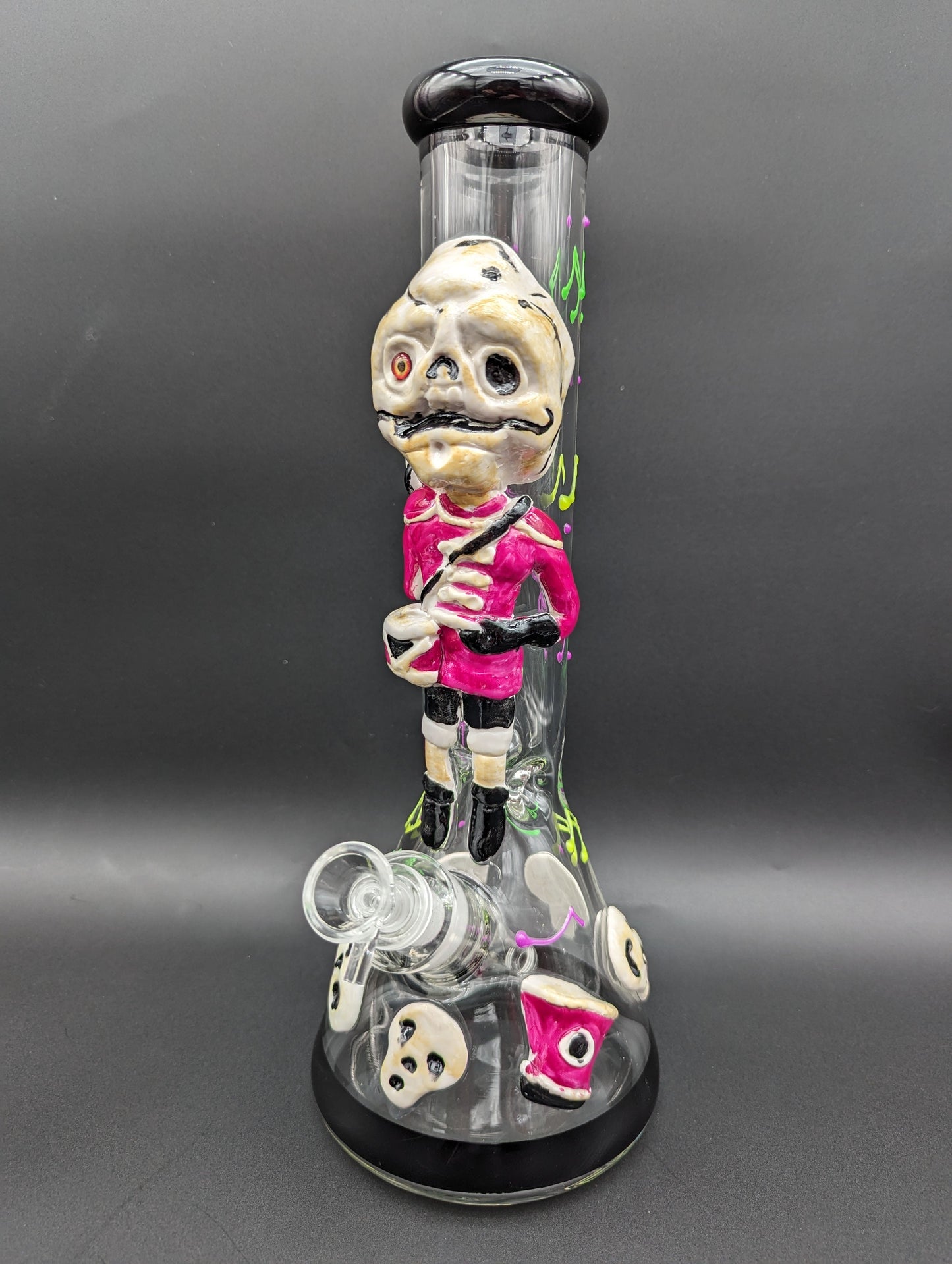 3D Skeleton Musician Beaker Bong 14" - Avernic Smoke Shop