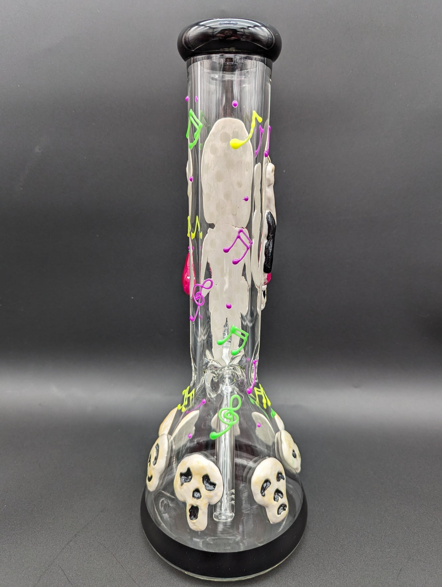 3D Skeleton Musician Beaker Bong 14" - Avernic Smoke Shop