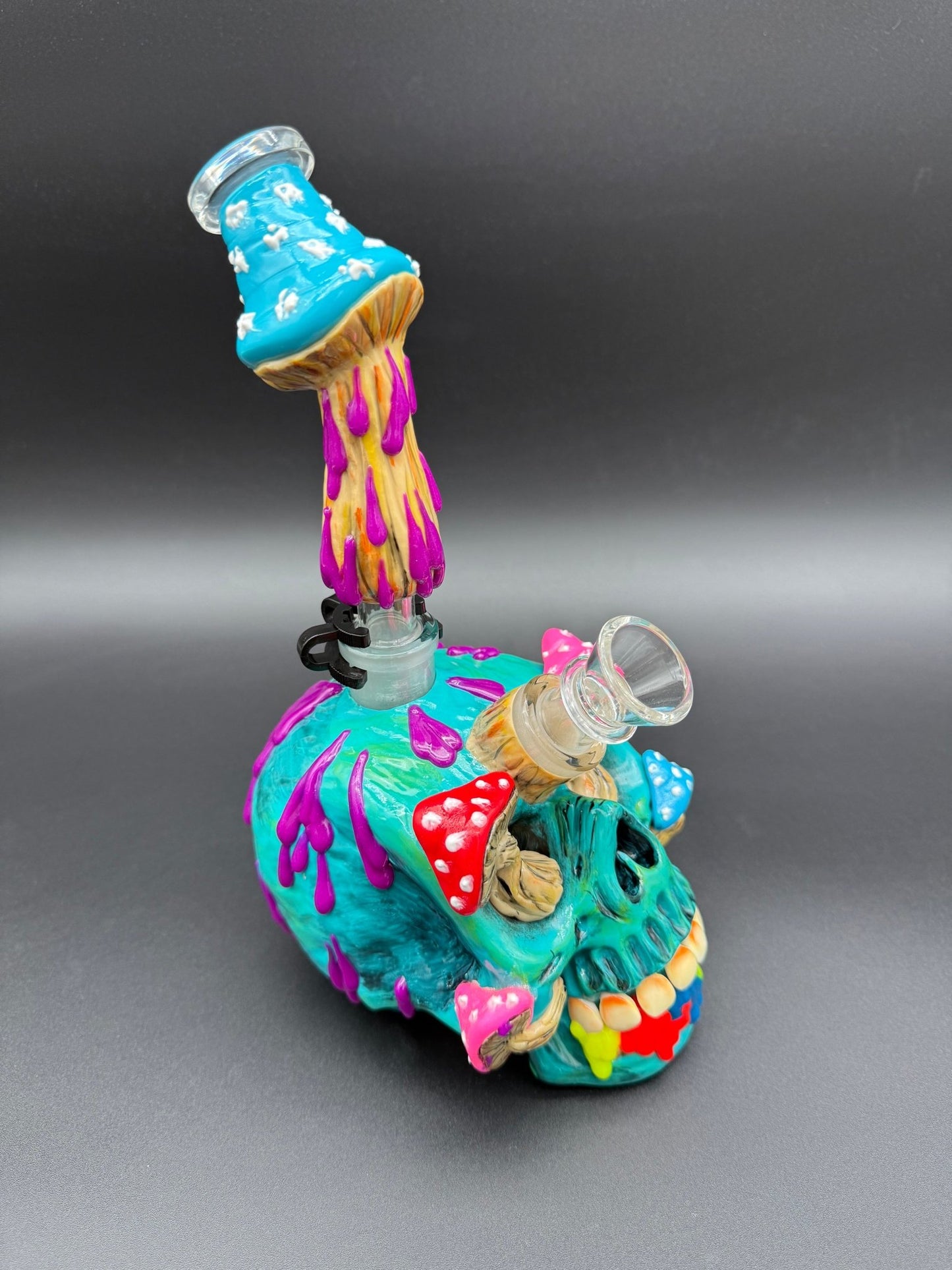 3D Trippy Blue Skull Bong - Meech Madness Smoke Shop