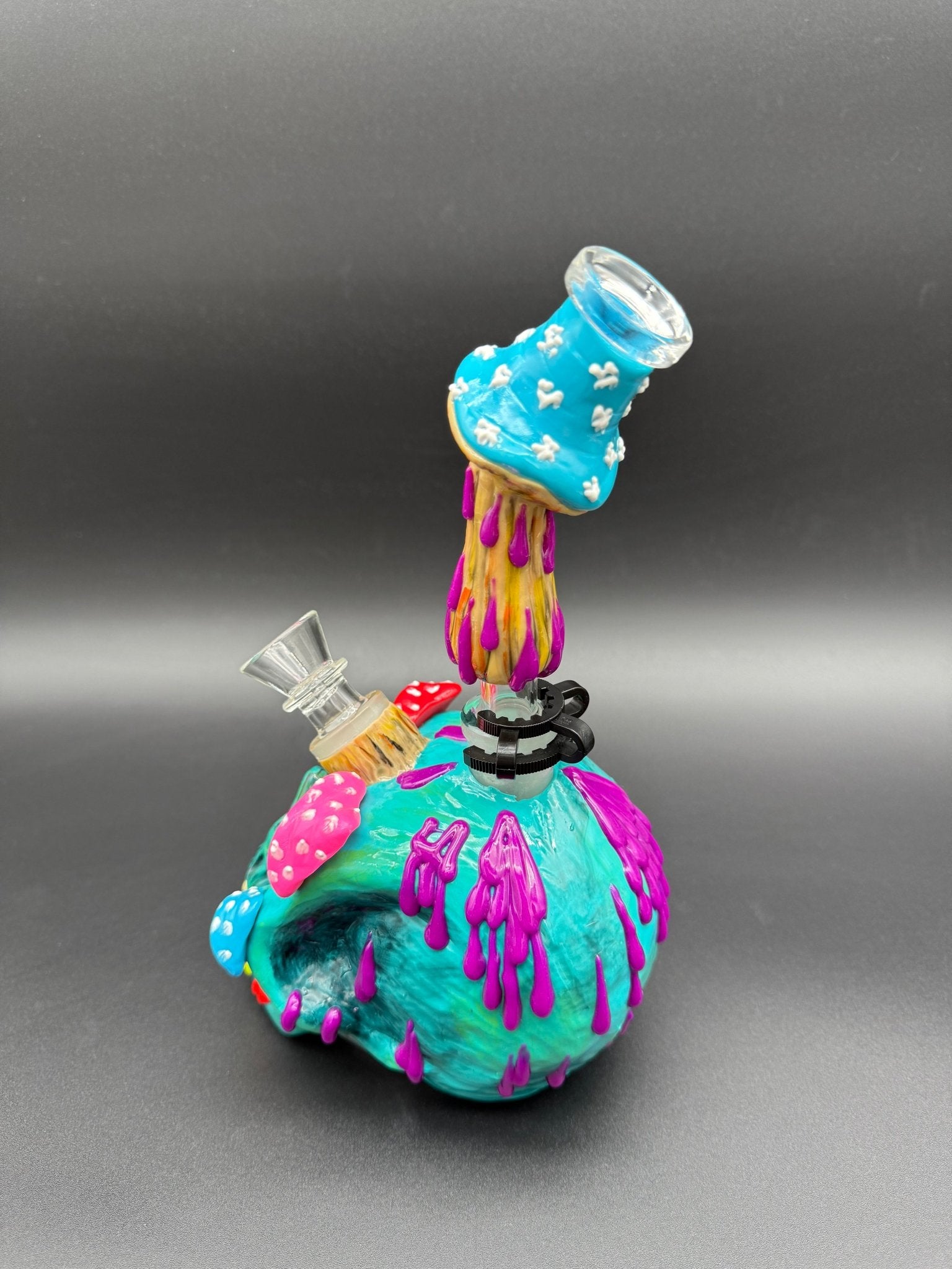 3D Trippy Blue Skull Bong - Meech Madness Smoke Shop