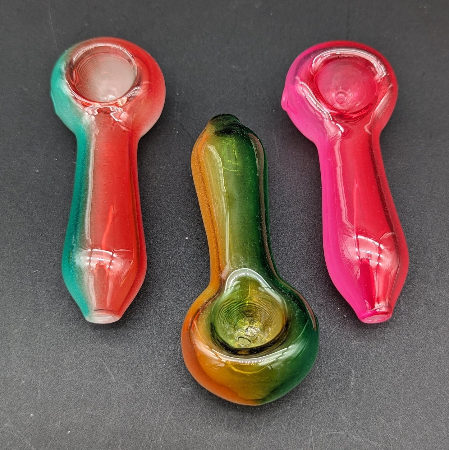 4" Color Fade Print Spoon Pipes - Meech Madness Smoke Shop
