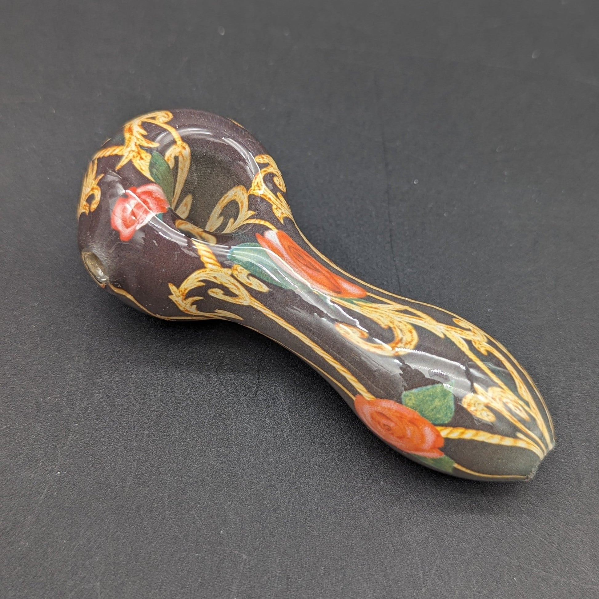 4" Flower Print Assorted Hand Pipes - Meech Madness Smoke Shop
