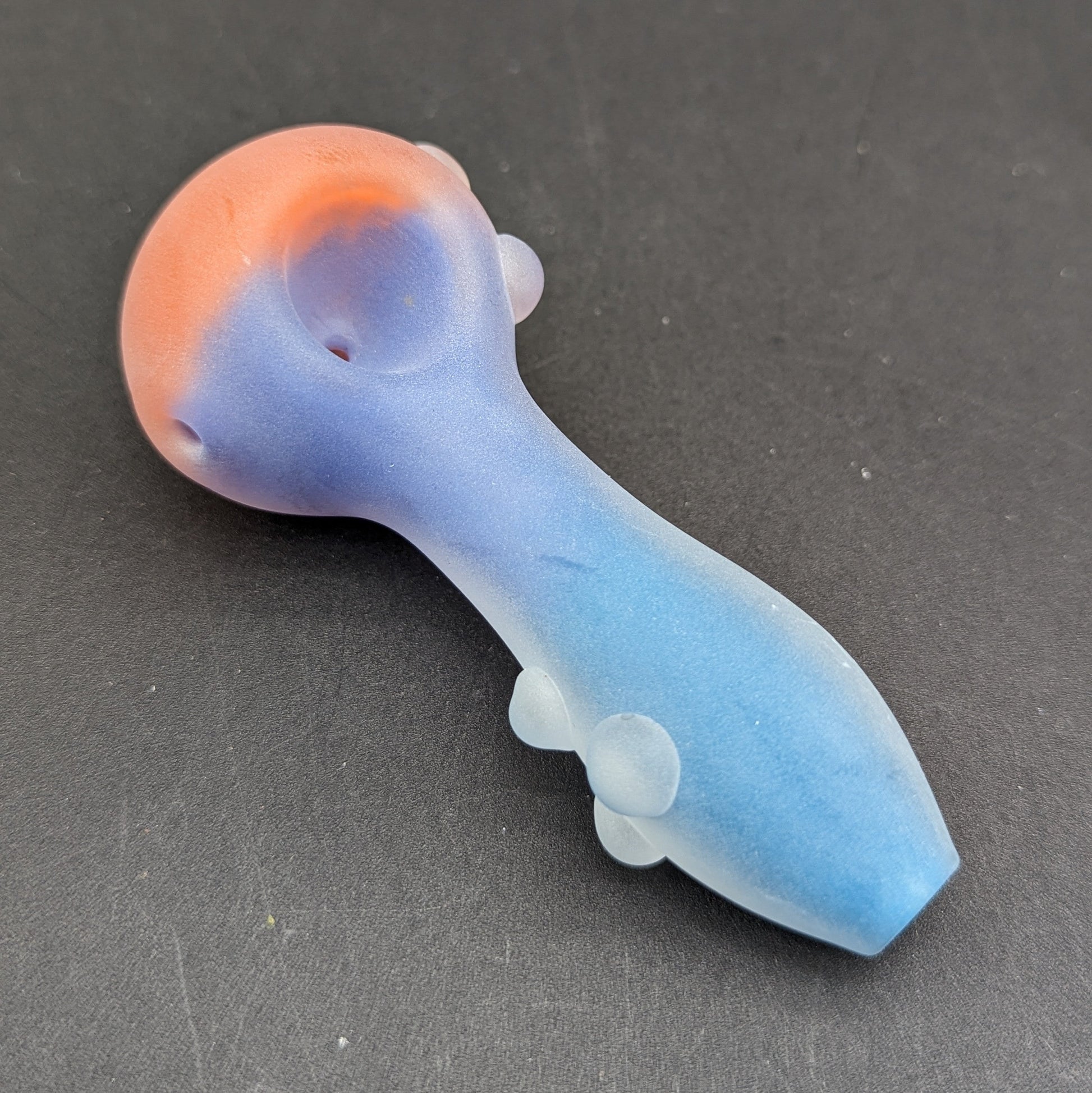 4" Frosted Tri Color Spoon Hand Pipe-Avernic Smoke Shop