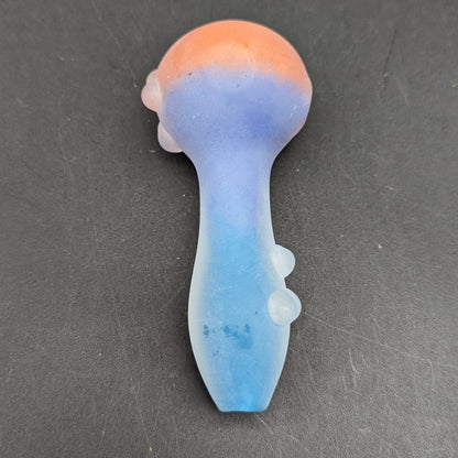 4" Frosted Tri Color Spoon Hand Pipe-Avernic Smoke Shop