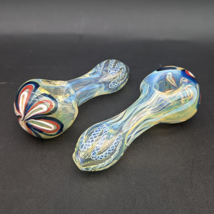4" Fumed Rope Flower Hand Pipe-Avernic Smoke Shop