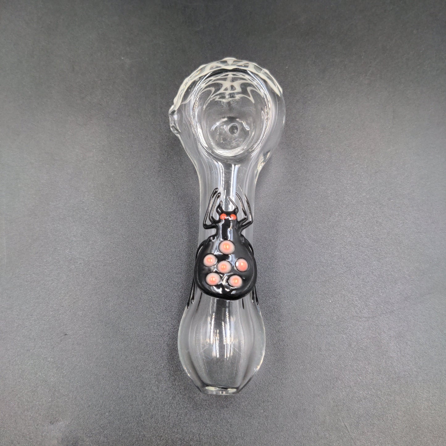 4" Glow In The Dark Spider Hand Pipe - Avernic Smoke Shop