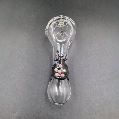 4" Glow In The Dark Spider Hand Pipe - Avernic Smoke Shop