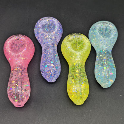 4" Glycerin Sparkle Steamroller Spoon Pipe-Avernic Smoke Shop