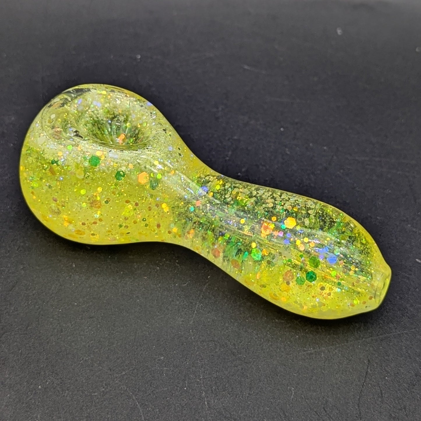 4" Glycerin Sparkle Steamroller Spoon Pipe-Avernic Smoke Shop
