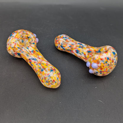4" Rainbow Fritted Spoon Pipe-Avernic Smoke Shop