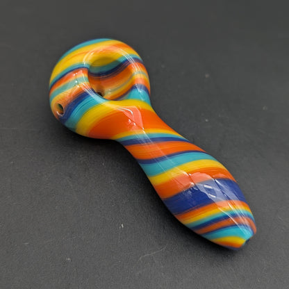 4" Rainbow Swirl Hand Pipe-Avernic Smoke Shop