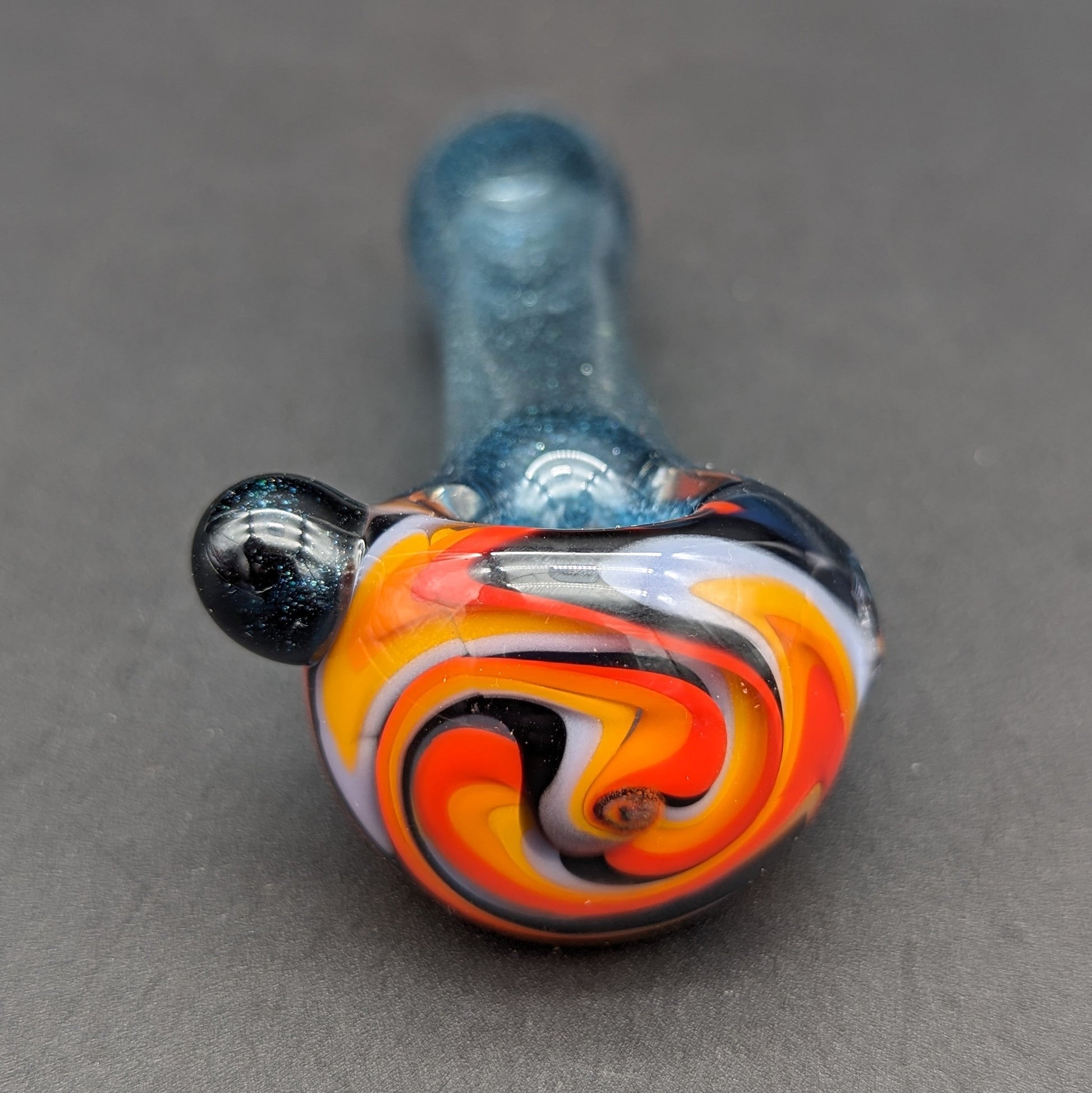 4" Speckled Wig Wag Spoon Pipe - by Branded Glass - Meech Madness Smoke Shop