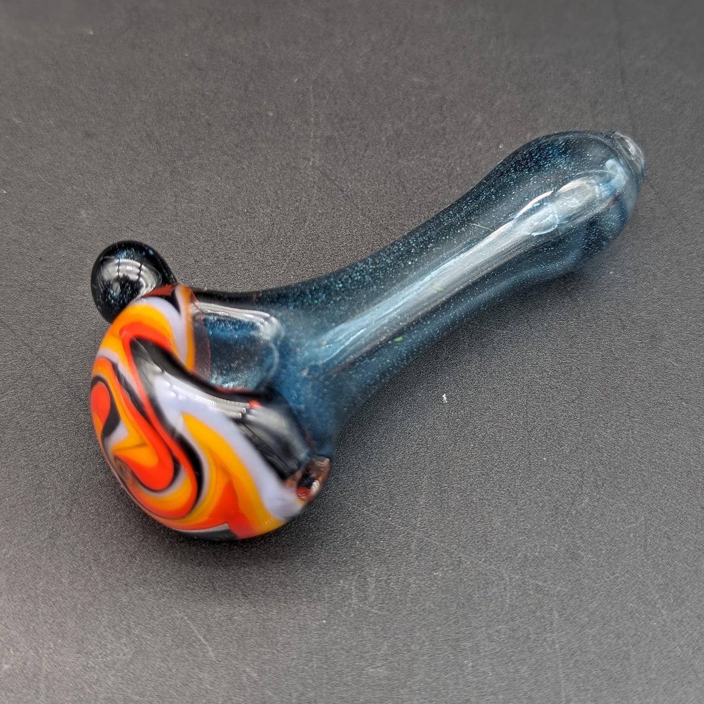 4" Speckled Wig Wag Spoon Pipe - by Branded Glass - Meech Madness Smoke Shop