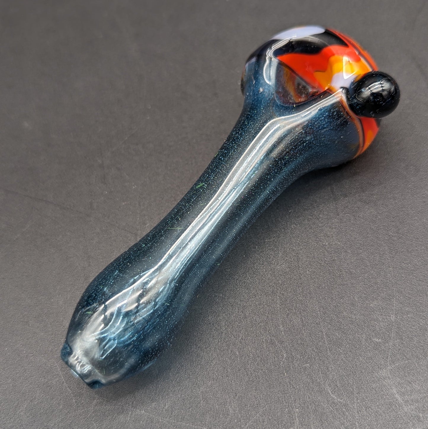 4" Speckled Wig Wag Spoon Pipe - by Branded Glass - Meech Madness Smoke Shop