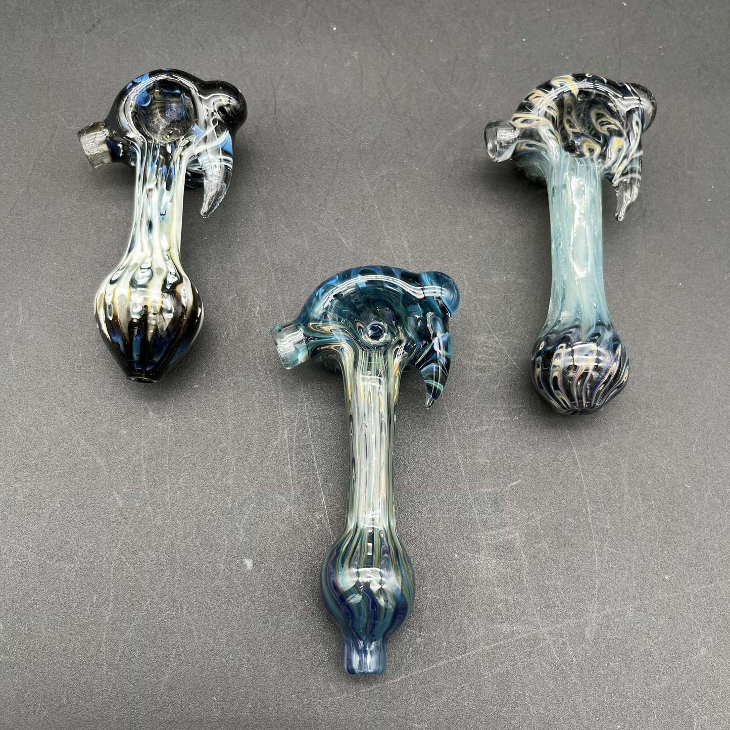 Pipas de vidrio trabajadas de 4" - Por Homie G Glass