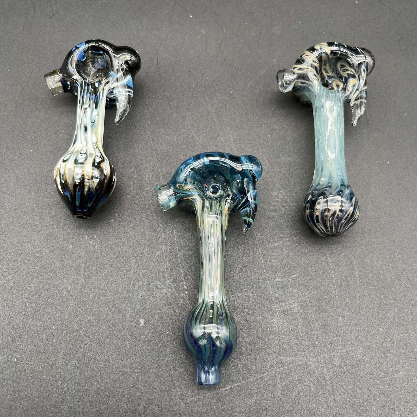 4" Worked Spoon Pipes - By Homie G Glass - Meech Madness Smoke Shop