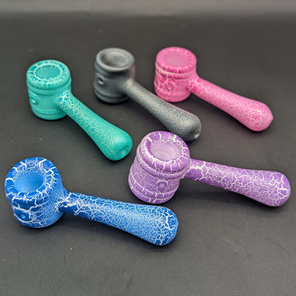 5" Cracked Marble Hammer Pipes-Avernic Smoke Shop
