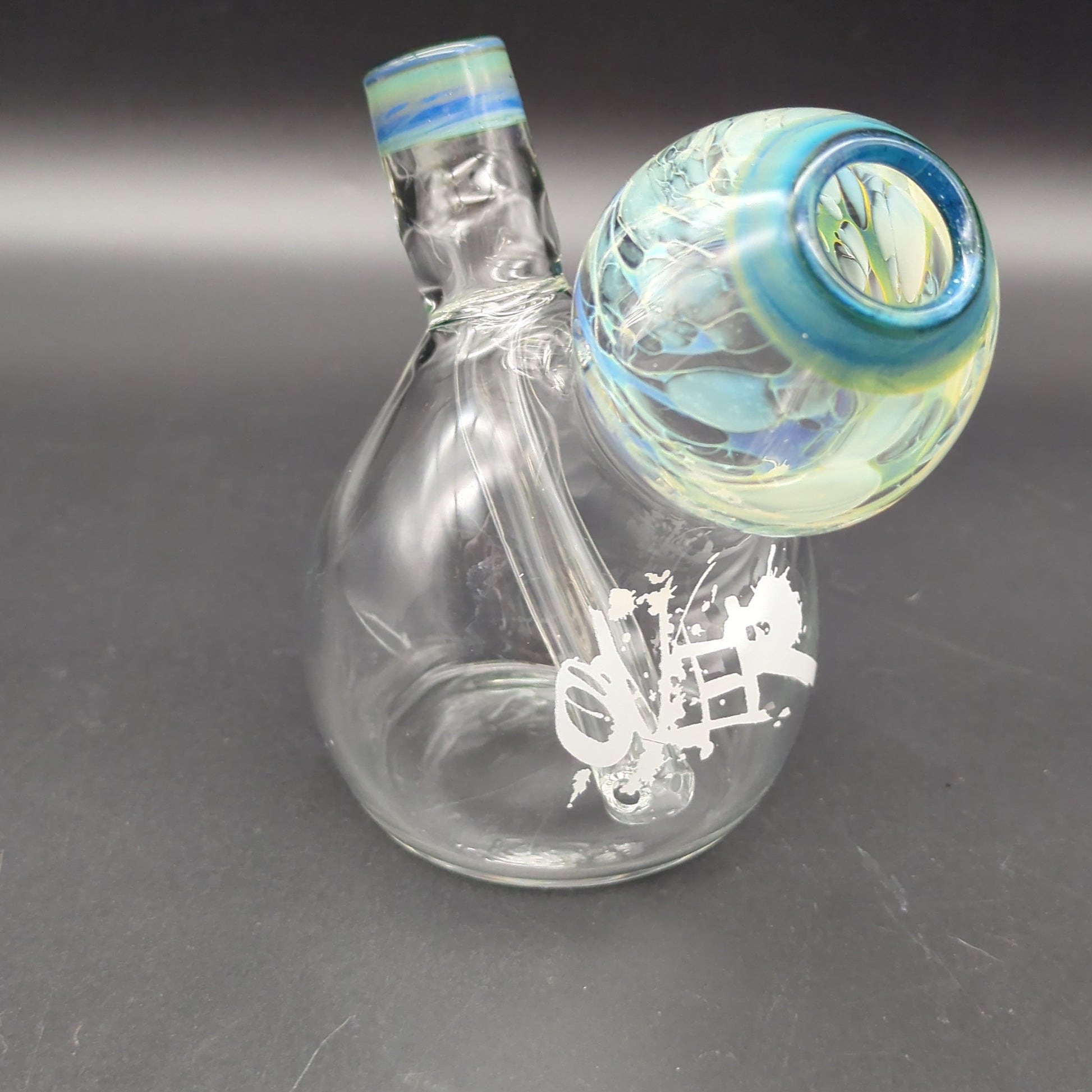 5" Ghost Fumed Heady Mini Bong - by Over__Glass - Avernic Smoke Shop