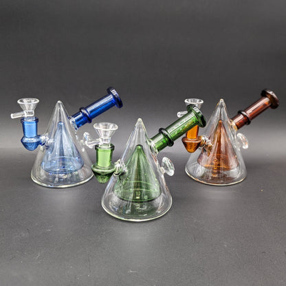 5" Multi Hole Pyramid Water Pipe-Avernic Smoke Shop