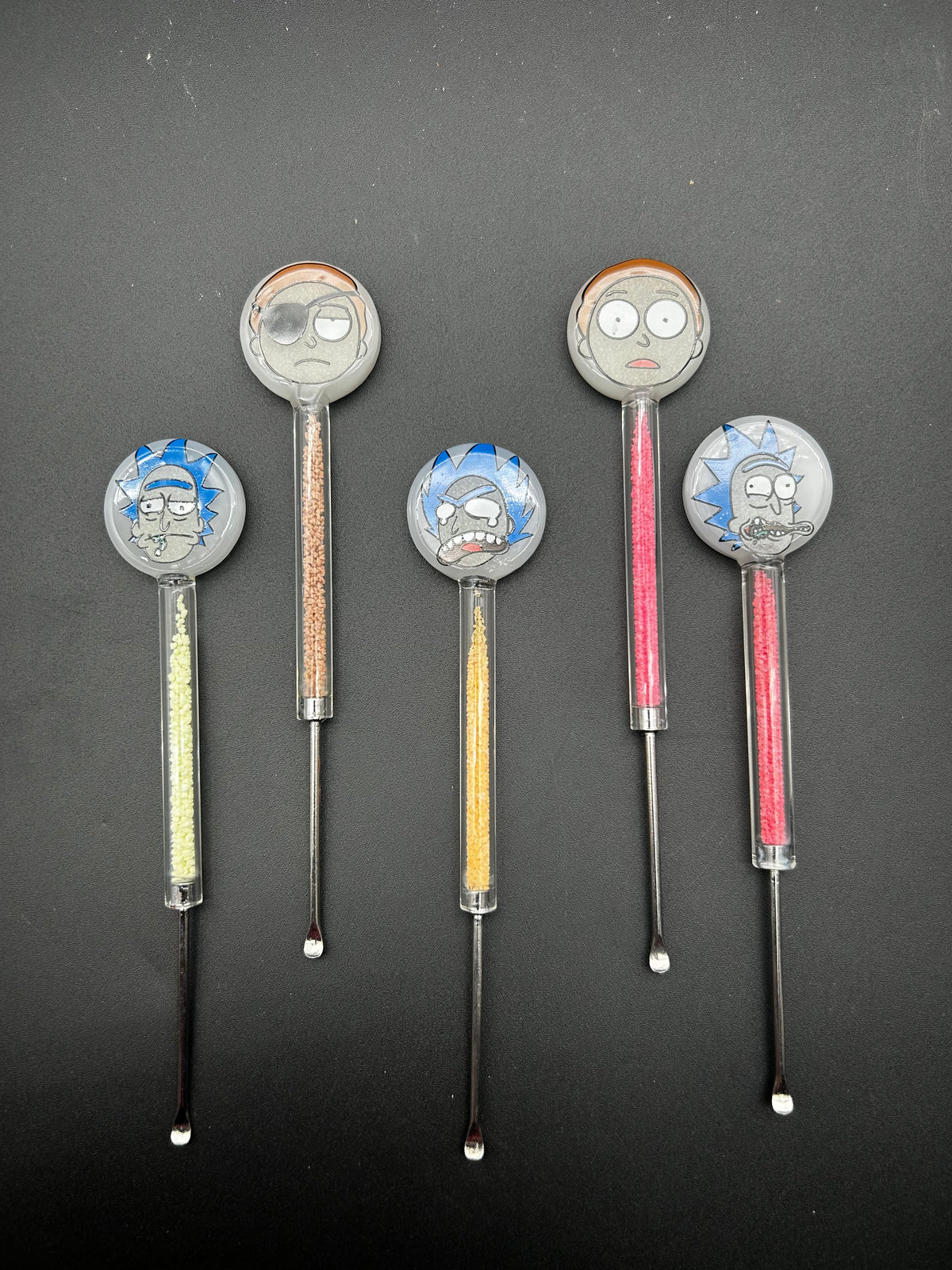 Space Adventures Glass Dab Tool With Glow In The Dark Sand