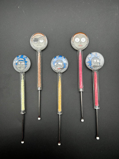 Space Adventures Glass Dab Tool With Glow In The Dark Sand