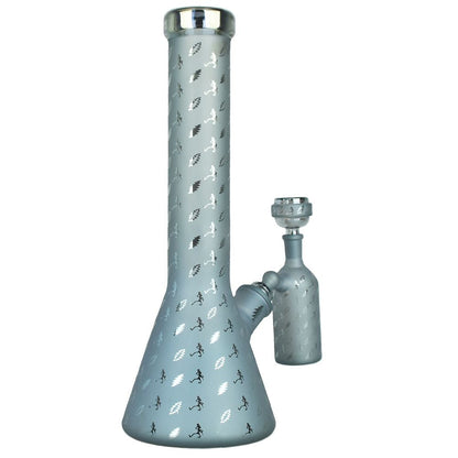 Grateful Dead x Pulsar Bolts And Skellies Glass Beaker Water Pipe Set | 13.75" | 14mm F