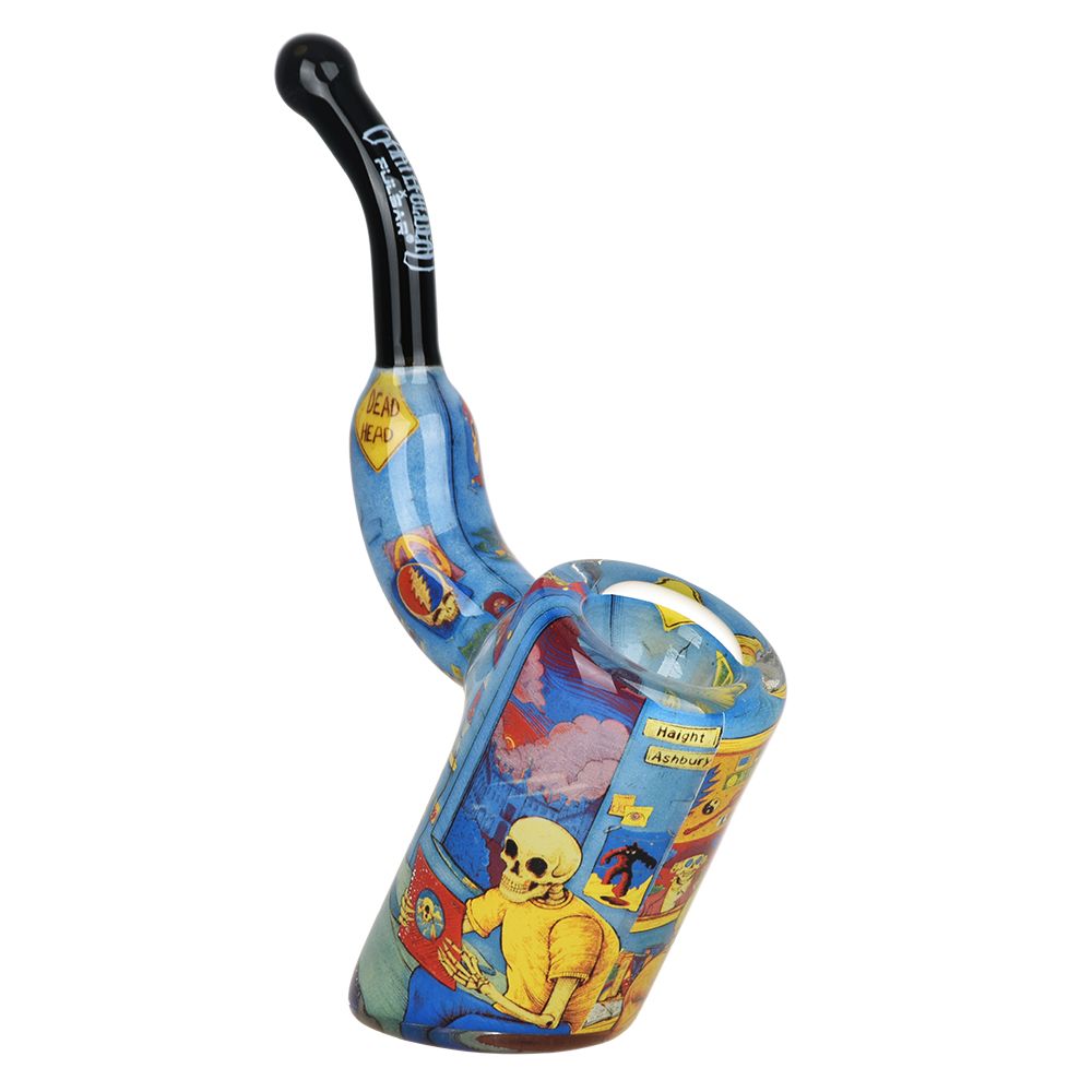 Grateful Dead x Pulsar Inside Print Bent Sherlock Pipe | 4"