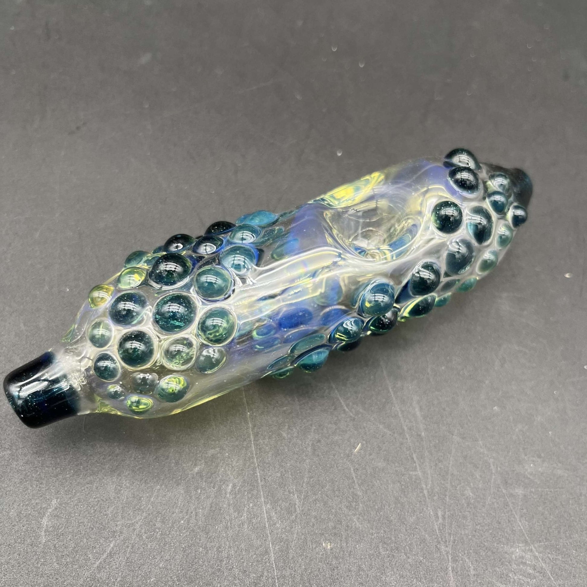 5.5" Heady Studded Steamroller - By Homie G Glass - Meech Madness Smoke Shop