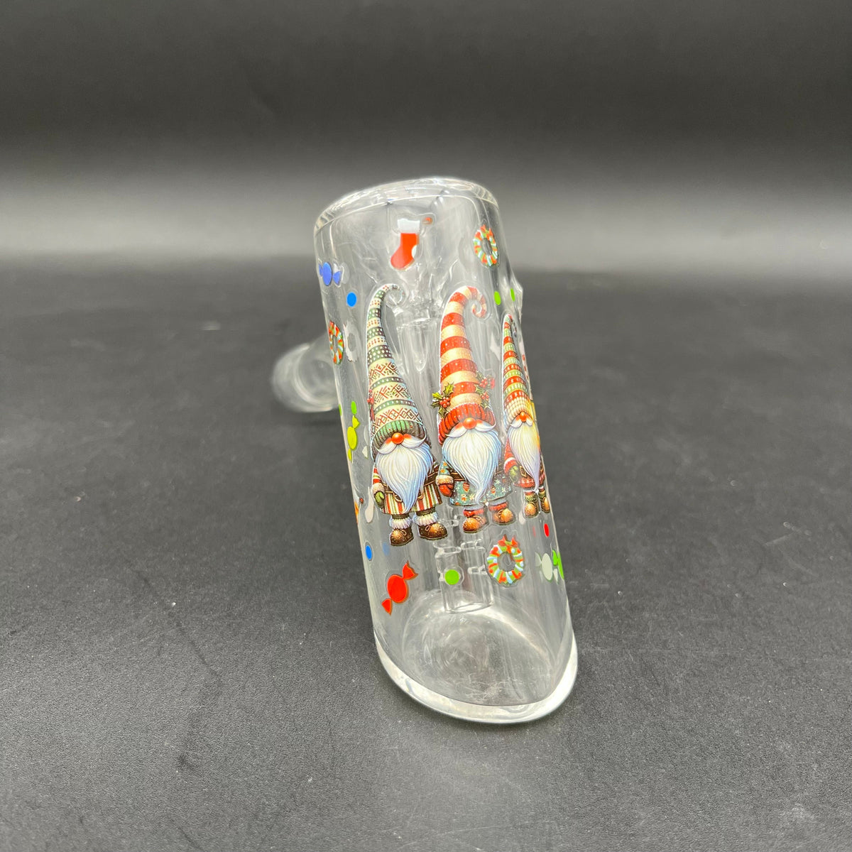 5.75" Pulsar Christmas Themed Glass Bubbler