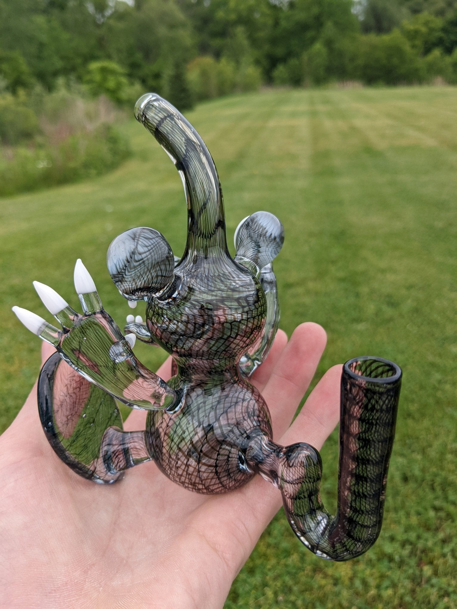 6" Akame Glass Excited Monster Dab Rig - Meech Madness Smoke Shop