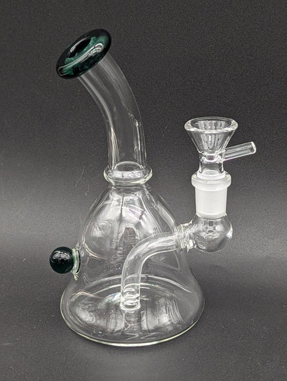 6" Bent Neck Slitted Perc Bubbler-Avernic Smoke Shop