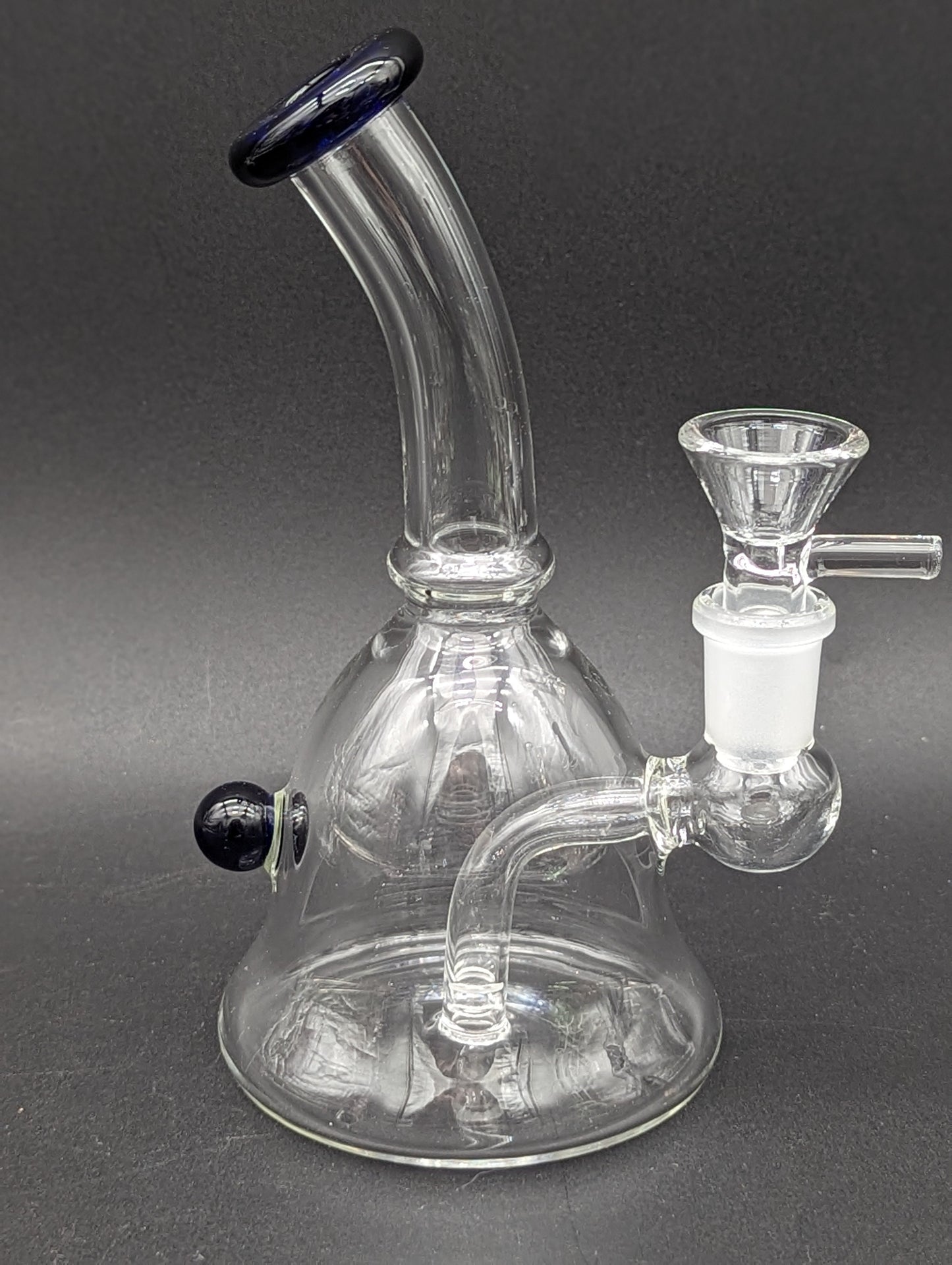 6" Bent Neck Slitted Perc Bubbler-Avernic Smoke Shop