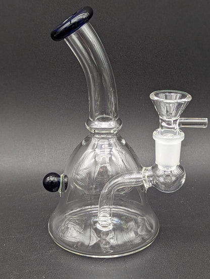 6" Bent Neck Slitted Perc Bubbler-Avernic Smoke Shop