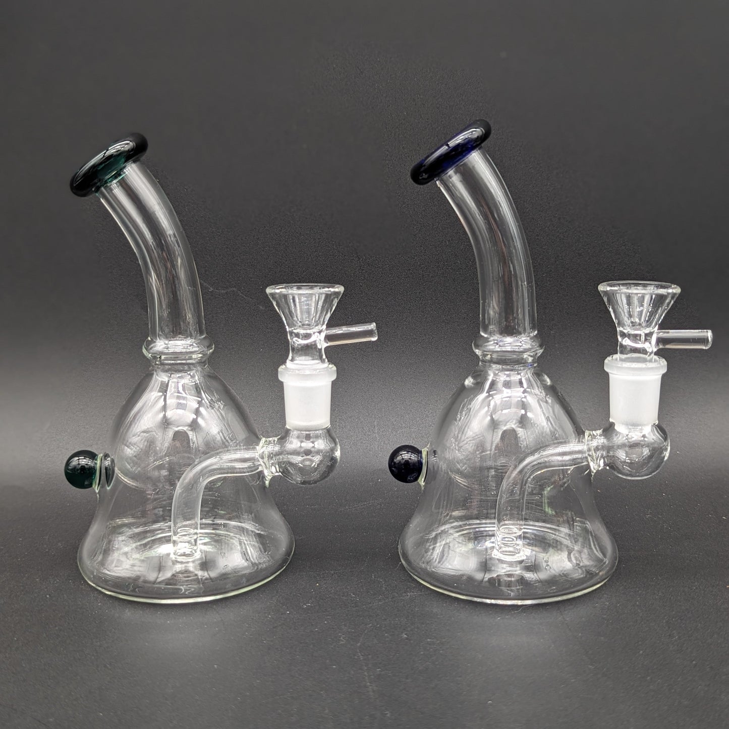 6" Bent Neck Slitted Perc Bubbler-Avernic Smoke Shop