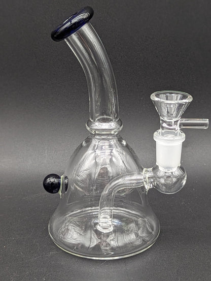 6" Bent Neck Slitted Perc Bubbler - Meech Madness Smoke Shop