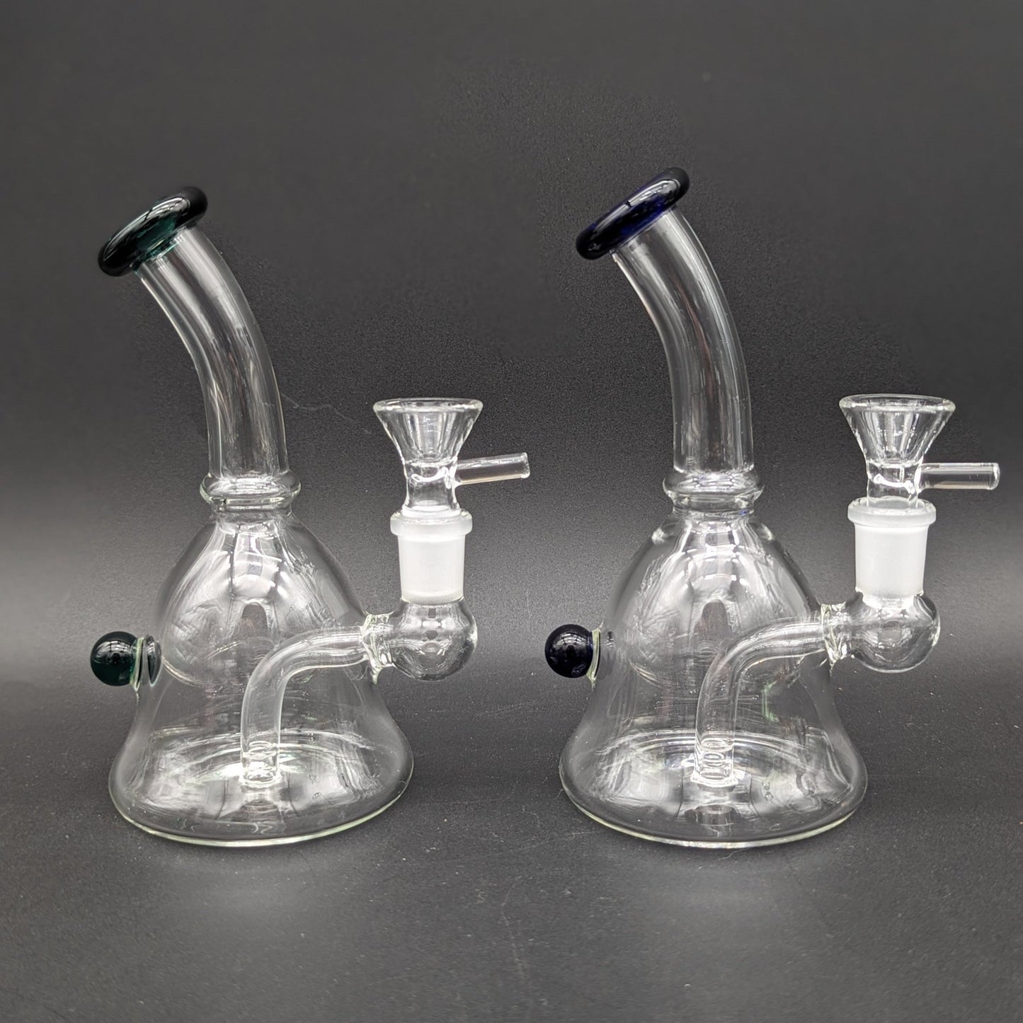 6" Bent Neck Slitted Perc Bubbler - Meech Madness Smoke Shop