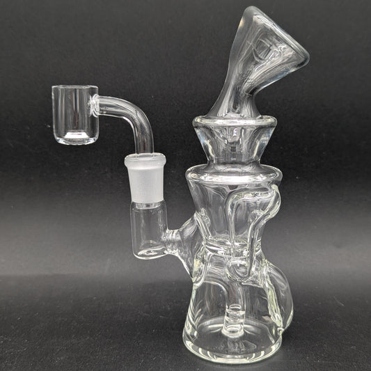 6" Clear Klein Recycler Dab Rig