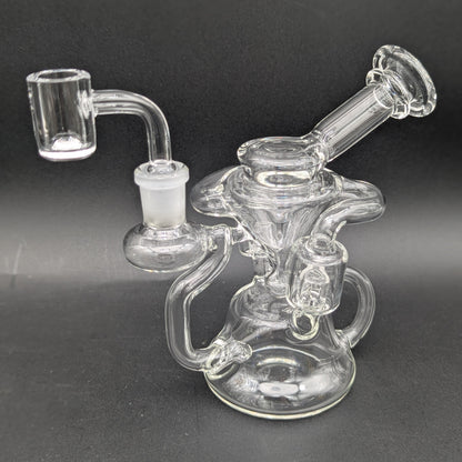 6" Dual Uptake Vortex Recycler Dab Rig-Avernic Smoke Shop
