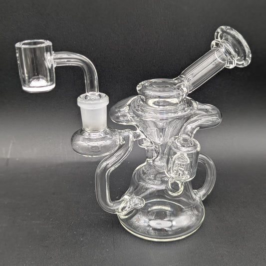 6" Dual Uptake Vortex Recycler Dab Rig-Avernic Smoke Shop